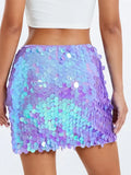 Women Sequined Skirts Sparkle Slim Short Mini Skirts Shiny Glitter Pencil Skirts Nightwear Party Club Streetwear 2023-Outfit