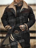 Autumn And Winter Men's Coat Velvet Jacket More Pocket Coat More