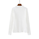 Half Turtleneck Long Sleeve T Shirt Women 2020 Spring Harajuku Solid Bottoming Pullovers 7 Colors Fashion Thin