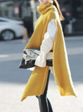 Long Sleeve Turtleneck Knit Pullover Loose Irregular