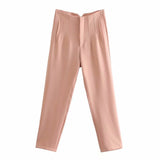 Workplace Women's Display High Waist Waist Suit Trousers 38 Color Reduced Age And Ankle