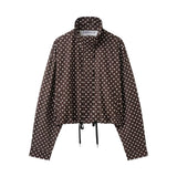 ZA Women's Standing Collar Bau Bubble Yarn Jacket Pilot Temperament
