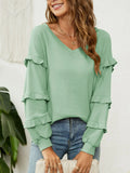 Ruffled V-Neck