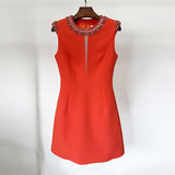 Spring And Summer New Star Fashion Heavy Industry Nails And Diamond Dress Vest Dress Small