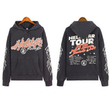 High Street Ins Minority Retro Print Letters Loose Hooded Sweaters For Men And Women In Autumn And Winter-Outfit