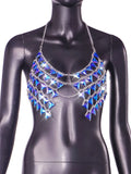 Toloer Sexy Nightclub Beach Triangle Gem Mini Vest