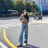 Plus Plus Thickened Narrow Version Of Straight Jeans Women 2025 Autumn And Winter High Waist Thin Loose Long