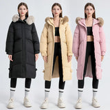 Down Cotton-Padded Jacket Female Long Over The Knee In 2024 New Winter Hot Style Thick Students Bread Clothes Cotton-Padded Jacket-Outfit