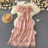White Fashion Clothing Casual Summer Elegant Female Dress Clothes Dresses for women Sexy Maxi Long Beach Sundress