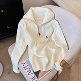 And Winter Women's Clothing New Design Feeling Thick Loose Temperament Lazy Coat Long Sweater Cardigan