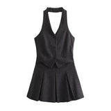 New Folding Decoration Asymmetric Trim Tecto