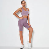 Gym Set Fitness Clothing Sportswear High Waist Women Gym Leggings Tights Padded Push-up Sports Bra 2 Pcs Sports