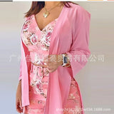 Spring And Summer New E-Commerce Women's Wear Printing Long-Sleeved Suspenders Jacket Shorts Set From Stock-Outfit