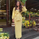 Autumn New Women's Pure Color Temperament With A Stylish Dress