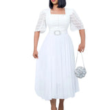 Belt 2025 New Fashion Splicing Chiffon Nails African