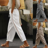 Spring And Summer Wish New Casual Lace Hollow Splicing Nine-Point