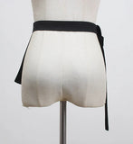 Black Split Joint Buckle Irregular Long Wide Belt Personality Women New Fashion Tide All-match Spring 2022