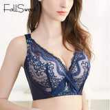 Plus Size Bras for Women Sexy Lace Brassiere Push Up Underwire