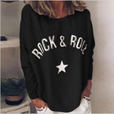 New Autumn And Winter Women's T-Shirt 2023 Is A Hot Seller Of Printed Diamond-Encrusted Round Collar Long-Sleeved Sweaters-Outfit