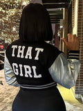 Basic Payment Casual Coats Women Y2k Baseball Vintage Button Crop Jacket Female Back Letter Embroidery Streetwear Top-Outfit