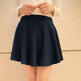 New Summer Women's Style Korean Skirts Fashion Sexy Girl Mini Elastic Pleated Skirt for Female JYF