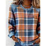 Women's Clothing Spring And Autumn Small V-Neck Long Sleeves Independent Day Crumums Simple Casual Temperament T-Shirt Long