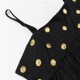 Women's Retro 2025 New Summer Solid Color Sling With Short Coat High Waist Half-Dress Metal Splicing