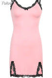 Folds Milkmaid Halter Cami Mini Dress Women Pink Sweet Sexy V Neck A Line Backless Prom Party Dresses Solid