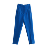Workplace Women's Display High Waist Waist Suit Trousers 38 Color Reduced Age And Ankle