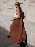 Fashion V-Neck Sleeveless Copper-Amino Dress New Spring And Summer