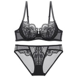 Lingerie Suit Female Summer Sexy Bra Pure Lust Lace Thin Bra Small Comfortable Breathable Large Size