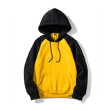 Brand Streetwear Patchwork Hoodie Men Hip Hop Hooded Solid Slim Fit Casual Hoody Male Hoodies