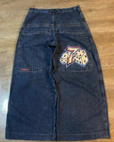 Hiphop New Spring Hip-Hop Style Straight Jeans With Loose Broad Legs-Outfit