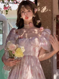 Floral Sexy Dress Women Evening Party Midi Dresses Female Print Designer Chic Korean Fashion Casual Retro Dress