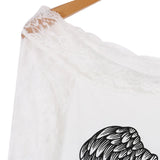 Women Lace T-shirts Autumn Winter 2024 Top Clothing Gothic Vintage Sexy Aesthetic y2k Off Shoulder Long Sleeve Top Streetwear-Outfit