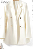 Blazer Women Spring Autumn Elegant Long Sleeve Suit Jacket Casual Office Lady Coat Chic Femme Pants