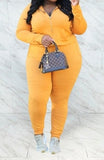 Plus Size Casual Backside Letter Print Hoodies And Pant 2 Piece