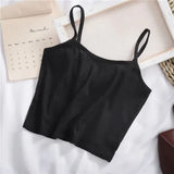 Women Sling New Summer Fashion All-match Soft Chic Crop Top Womens Casual Knitting Camis Breathable Slim High