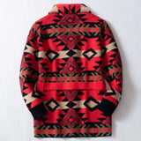 Men's Vintage Heavy-Industrial Knitted Shirt Autumn And Winter Thick Mid-Long Sweater Jacket