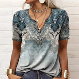 T-shirt Fashion Women V-neck Basic Tee Casual Loose Shirt Short-sleeve Top Cotton T-shirt Clothing Ladies Blusas