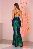 Sequins Straps Long Mermaid Evening
