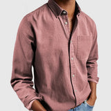 New Men's Shirt New Long-Sleeved Collar Men's