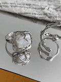 Irregular Geometric Cuff Ring-Outfit