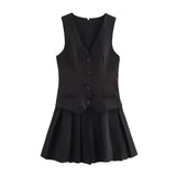 Homemade New Women's Classic Wide-Rendered Vest Dress