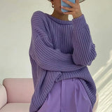 Thicken Loose Sweater Women Elegant Autumn Winter Warm Oversized Knitted Pullovers Casual Cashmere Solid Female