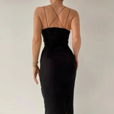 Strapless Backless Fashion Low-Cut Sexy Bodycon Temperament Slim