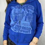 Y2K Print Gothic Black Hoodies Women Long Sleeve Casual 2021 Autumn Winter Zip Harajuku Sweatshirt Vintage Fashion