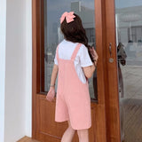 Colors Playsuits Women Solid Summer Straight Peach Embroidery All-match Korean Style Female Kawaii Casual Lady Rompers
