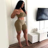 Leisure Sports, Fitness, Running, High Elasticity, Tight Body, Small Chest Shorts, Two-Piece Sets.-Outfit