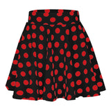 Toloer Summer Hot Wave Dot Mini Skirt Red Skirt-Outfit